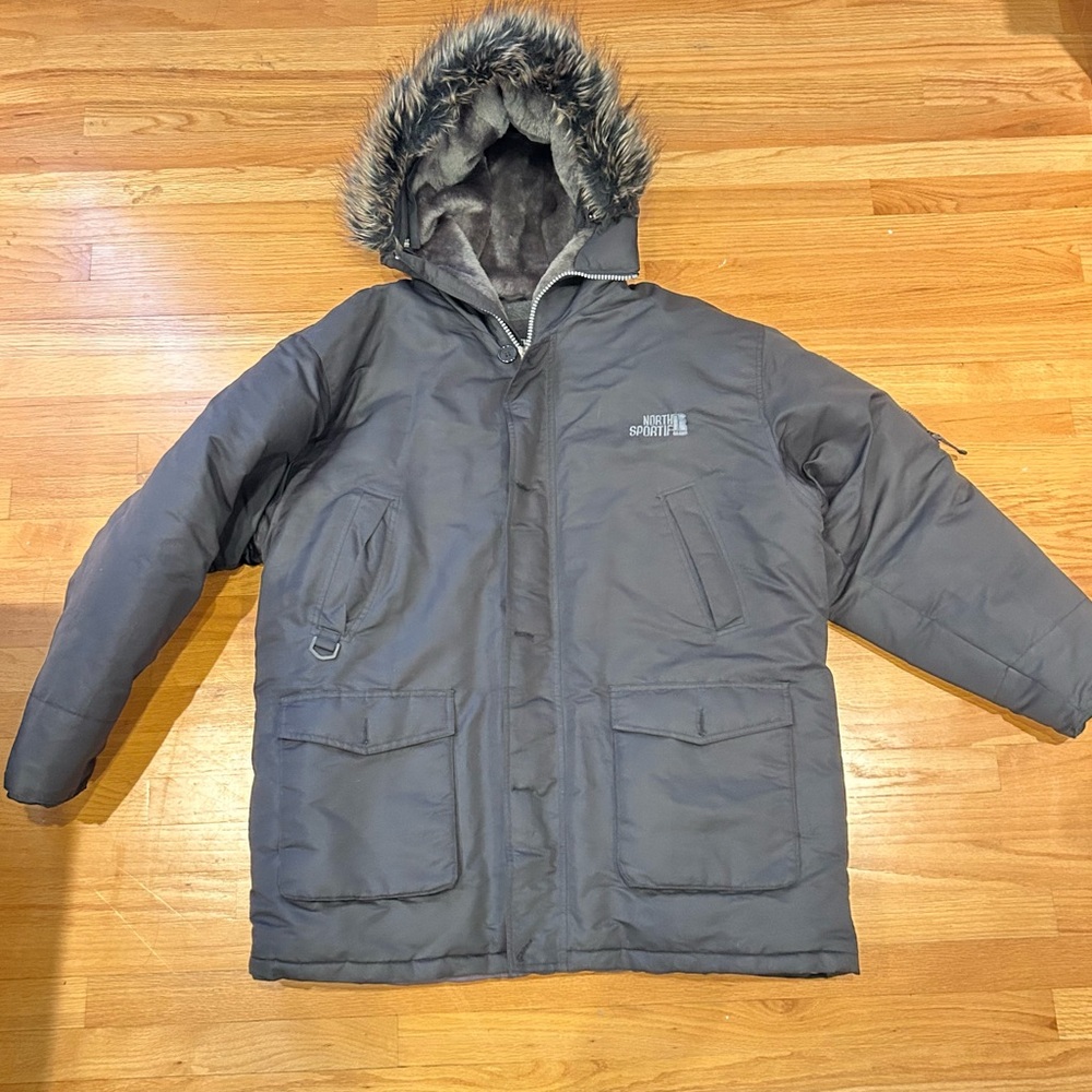 North Sportif Down Winter Jacket with Faux Fur Hood XL